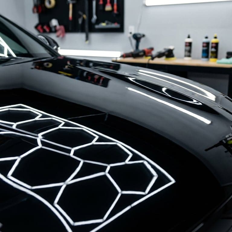 Paint correction Calgary - restored finish after professional treatment swirl mark removal
