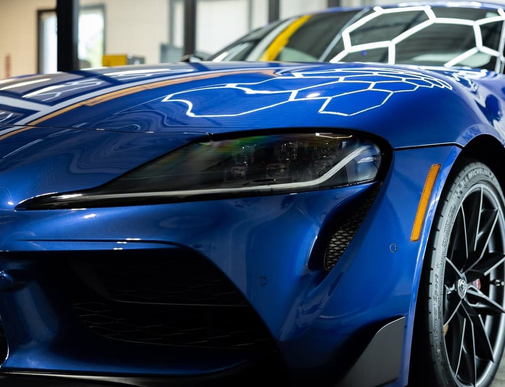 Paint protection film installation on a customer vehicle at the Calgary PPF Pros shop