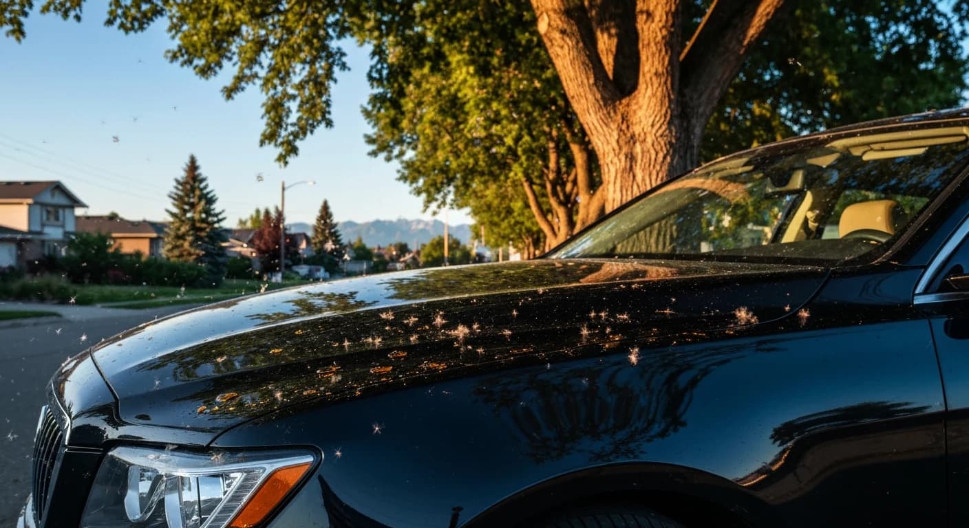 Tree Sap & Cottonwood Damage: Calgary Paint Guide 2026 — Calgary auto protection guide