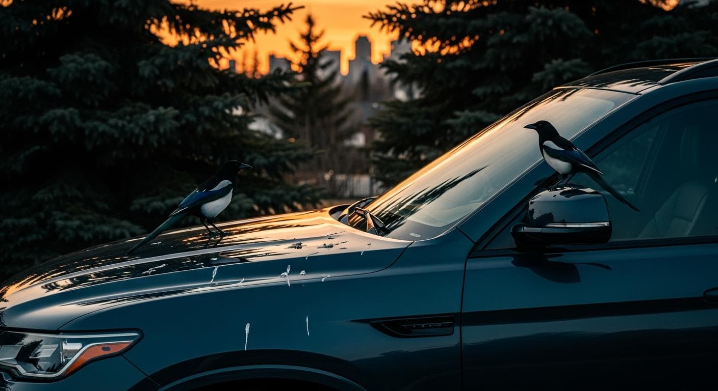 Magpie Bird Droppings on Car Paint: Calgary 2026 Guide — Calgary auto protection guide