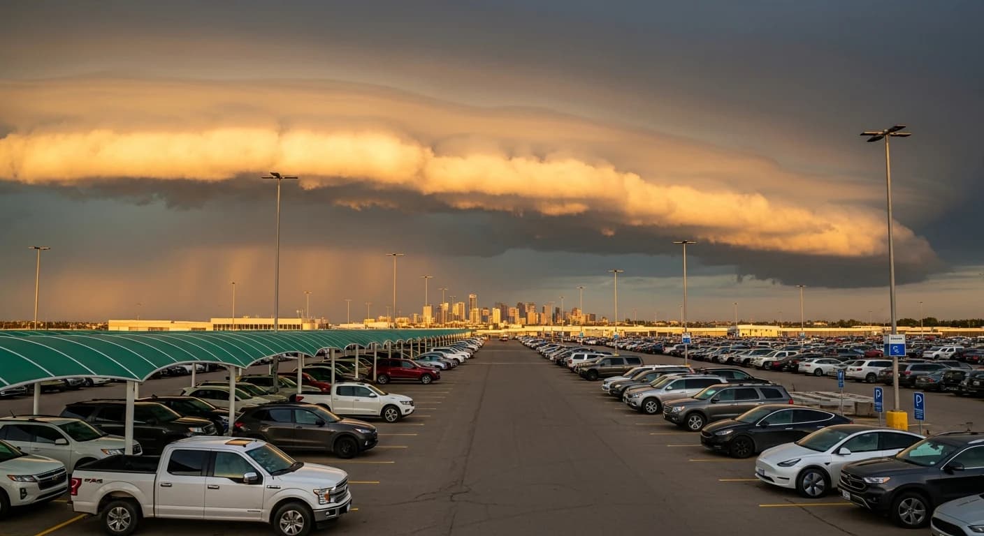 YYC Airport Parking During Hail Season: Which Lot Actually Protects Your Car (2026) — Calgary auto protection guide