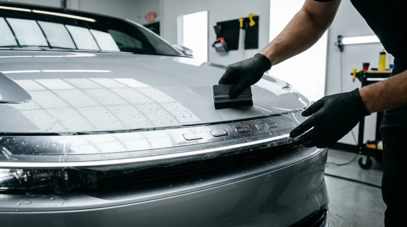 Lucid PPF installation Calgary — professional paint protection film coverage rock chip defense