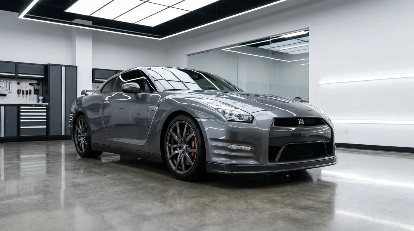 Nissan GT-R paint protection film Calgary - rock chip guard professional PPF installation