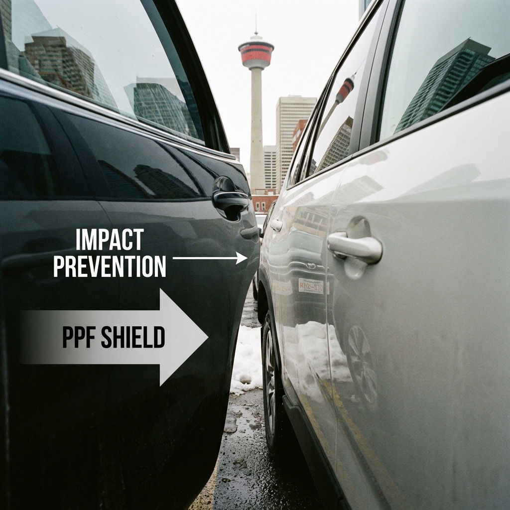 Does PPF Help Against Door Dings in Tight Calgary Parking Lots?