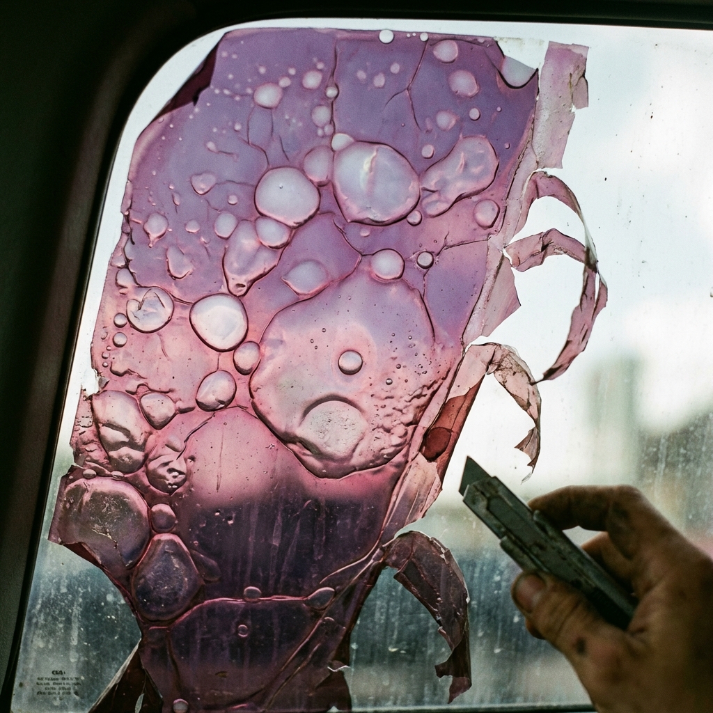 How to Remove Bubbling Purple Window Tint