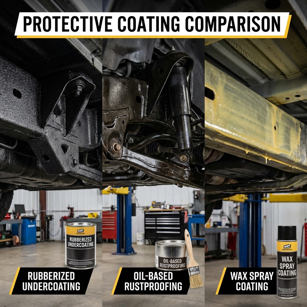 Rubberized vs. Oil-Based vs. Wax Undercoating