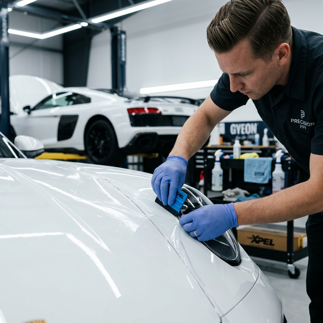 Seamless paint protection film installation Calgary - precision edge wrapping invisible finish close-up